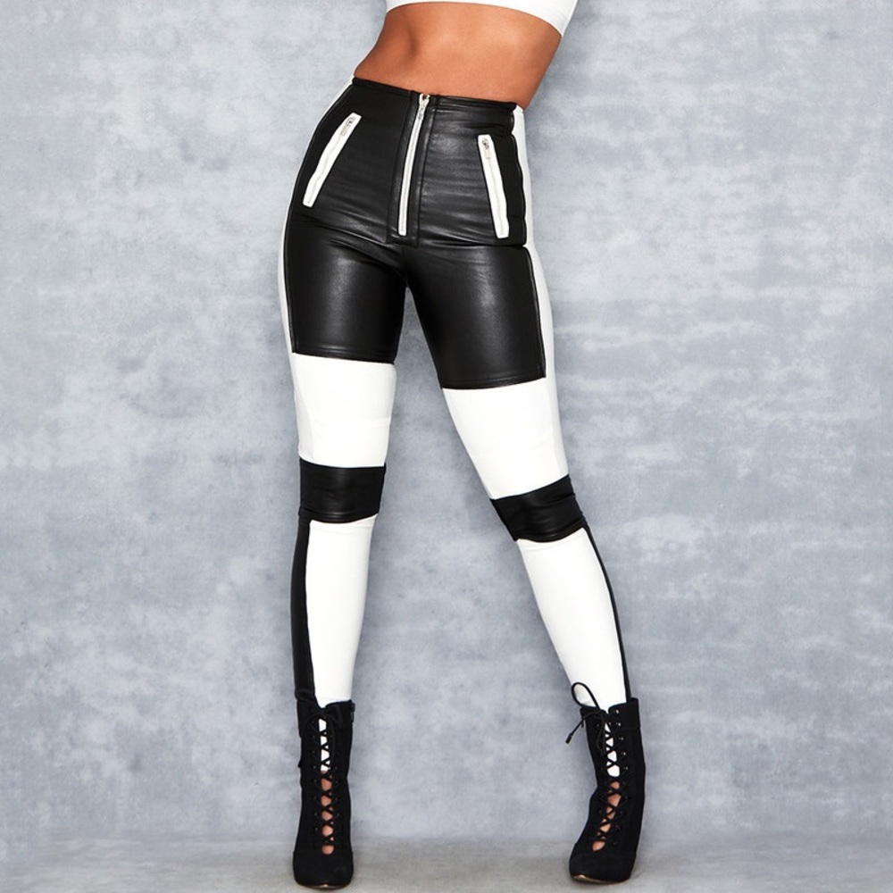 Mistress rocks vegan leather biker pants